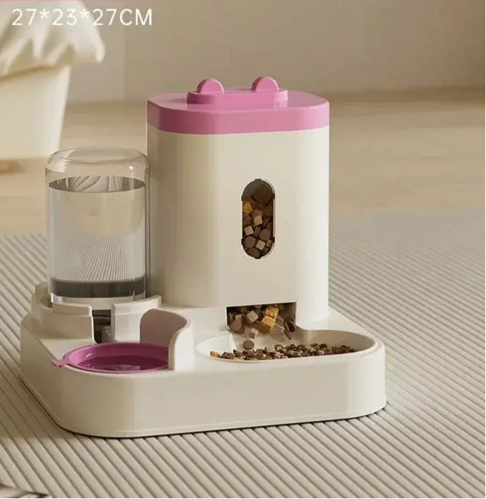 Automatic Feeder Dog Cat Food Bowl With Water Fountain Large Capacity Pet Food Storage Dispenser Container Puppy Pet Accessories ShopTrend MF
