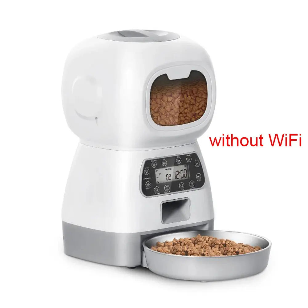 3.5L Automatic Pet Feeder For Cats WiFi Smart Swirl Slow Dog Feeder With Voice Recorder Large Capacity Timing Cat Food Dispenser ShopTrend MF