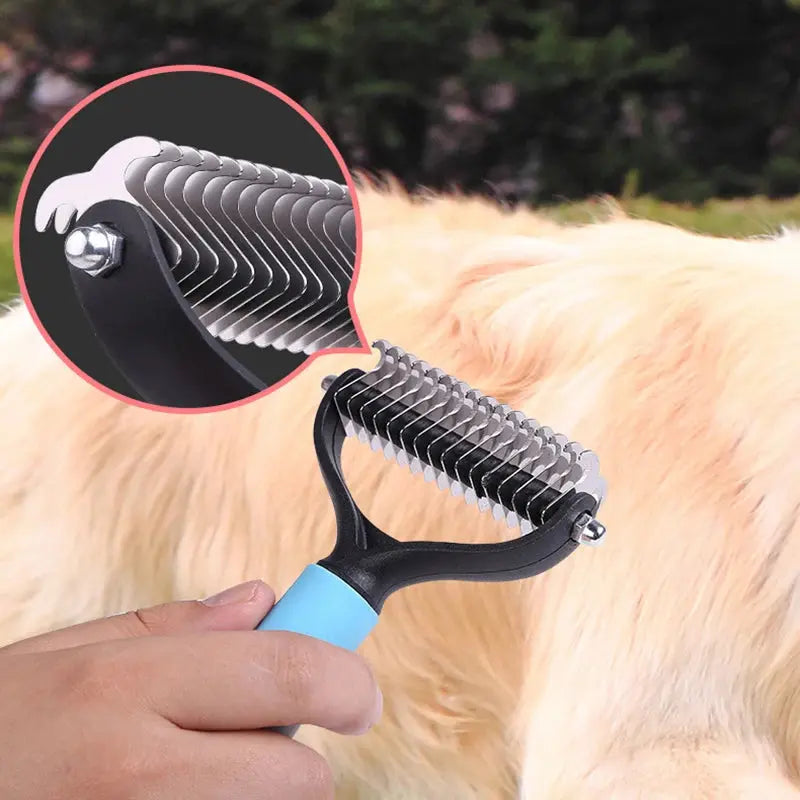 dog brush double-sided hair removal comb and hair removal tool used to remove mats and tangles the best pet grooming brush ShopTrend MF