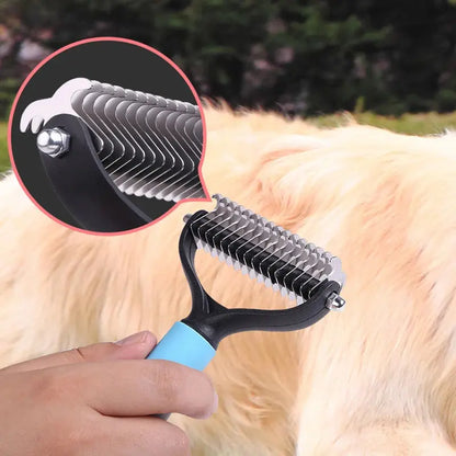 dog brush double-sided hair removal comb and hair removal tool used to remove mats and tangles the best pet grooming brush ShopTrend MF