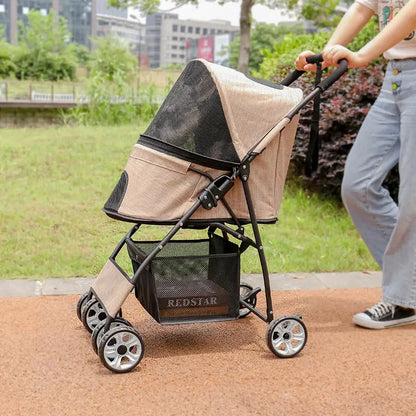 Stroll in Style with Your Pet: Foldable Travel Stroller ShopTrendMF