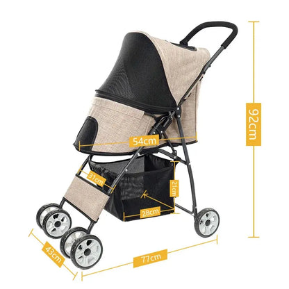 Stroll in Style with Your Pet: Foldable Travel Stroller ShopTrendMF