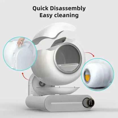 Tonepie 65L Automatic Smart Cat Litter Box Self Cleaning Fully Enclosed Cat Litter Box Pet Toilet Litter Tray English versions ShopTrend MF