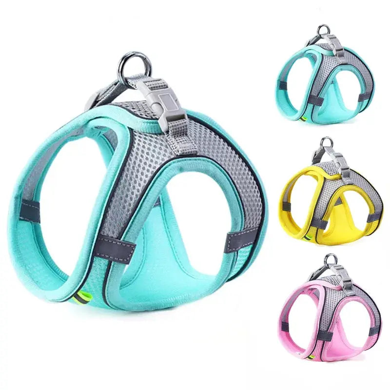 Cat Dog Harness Vest Chest Rope Set Reflective Breathable Adjustable Pet Harness for Small Medium Dogs Outdoor Walking ShopTrend MF