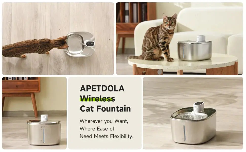 APETDOLA 4L Wireless Cat Water Fountain Auto Sensor Drinking Fountain For Cats Dog Drinker Pet Water Dispenser Accessories ShopTrend MF