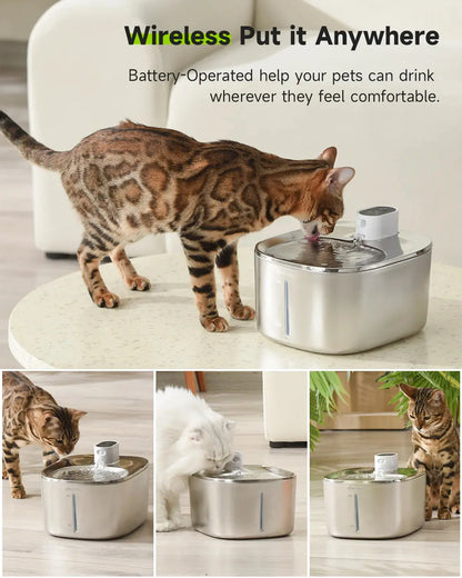 APETDOLA 4L Wireless Cat Water Fountain Auto Sensor Drinking Fountain For Cats Dog Drinker Pet Water Dispenser Accessories ShopTrend MF
