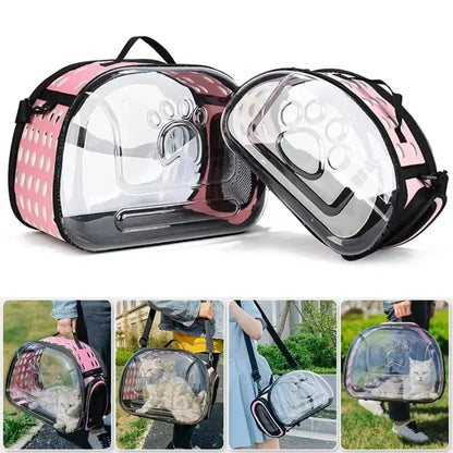 Shoulder Bag Capsule Style, Transparent, Breathable, Portable. For Dogs and Cats. ShopTrendMF