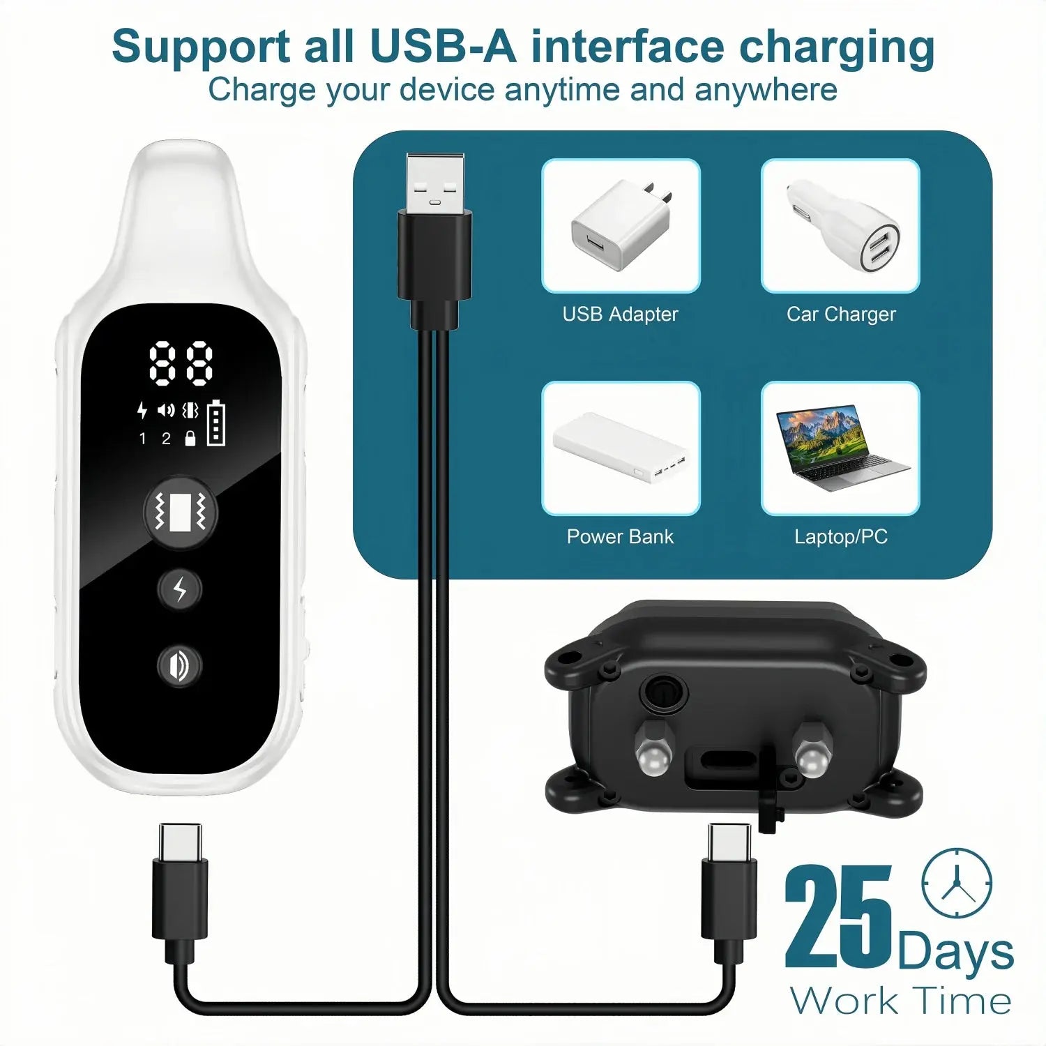 800m Digital Dog Training Collar Waterproof Rechargeable Remote Control Pet with LCD Display for All Size Shock Vibration Sound ShopTrend MF