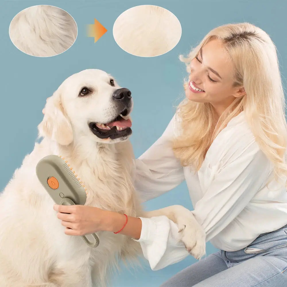 3-in-1 Electric Pet Grooming Brush, Hair Removal and Massage Tool for Dogs and Cats ShopTrend MF