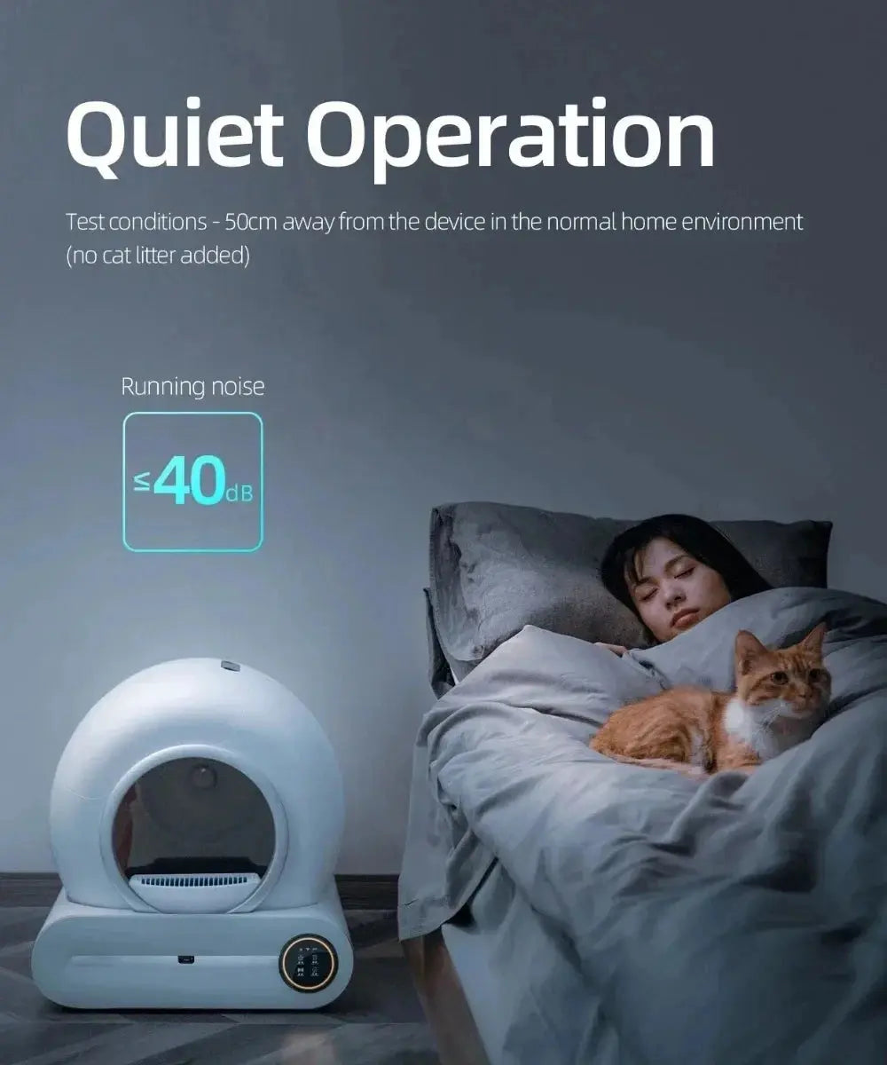 Tonepie 65L Automatic Smart Cat Litter Box Self Cleaning Fully Enclosed Cat Litter Box Pet Toilet Litter Tray English versions ShopTrend MF