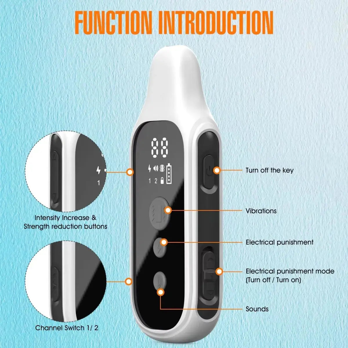 800m Digital Dog Training Collar Waterproof Rechargeable Remote Control Pet with LCD Display for All Size Shock Vibration Sound ShopTrend MF