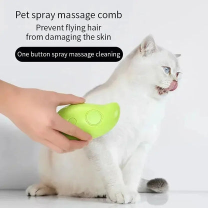 3-in-1 Electric Steam Spray Brush. Massager for Pet Grooming, Removes Tangles and Loose Hair. ShopTrendMF