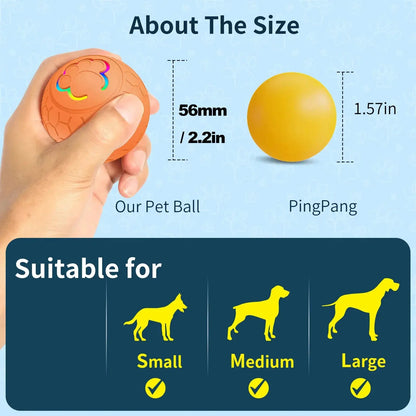 Smart Dog Toy Ball Electronic Interactive Pet Toy Ball USB Automatic Bouncing Rolling Toy Ball With RGB Lights Puppy Cat Product ShopTrend MF