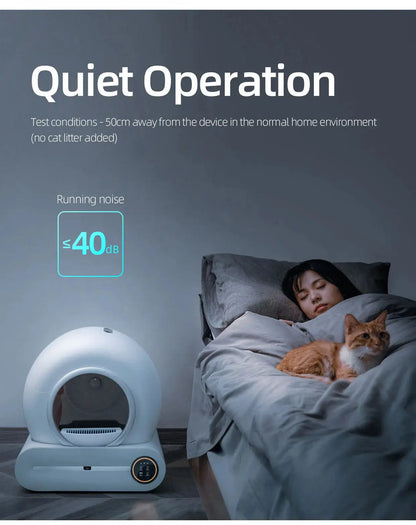 Tonepie 65L Automatic Smart Cat Litter Box Self Cleaning Fully Enclosed Cat Litter Box Pet Toilet Litter Tray English versions ShopTrend MF