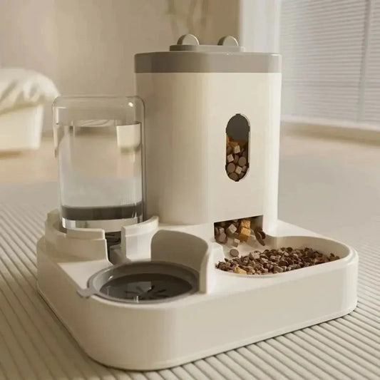 Automatic Feeder Dog Cat Food Bowl With Water Fountain Large Capacity Pet Food Storage Dispenser Container Puppy Pet Accessories ShopTrend MF
