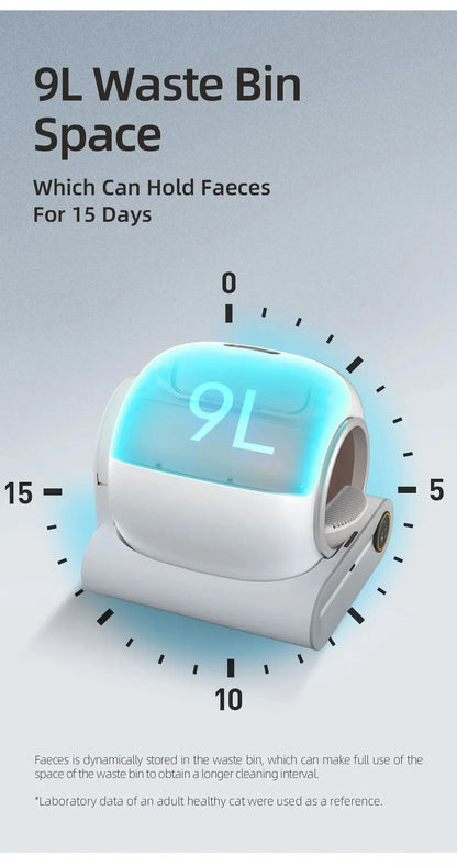Tonepie 65L Automatic Smart Cat Litter Box Self Cleaning Fully Enclosed Cat Litter Box Pet Toilet Litter Tray English versions ShopTrend MF