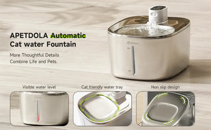 APETDOLA 4L Wireless Cat Water Fountain Auto Sensor Drinking Fountain For Cats Dog Drinker Pet Water Dispenser Accessories ShopTrend MF
