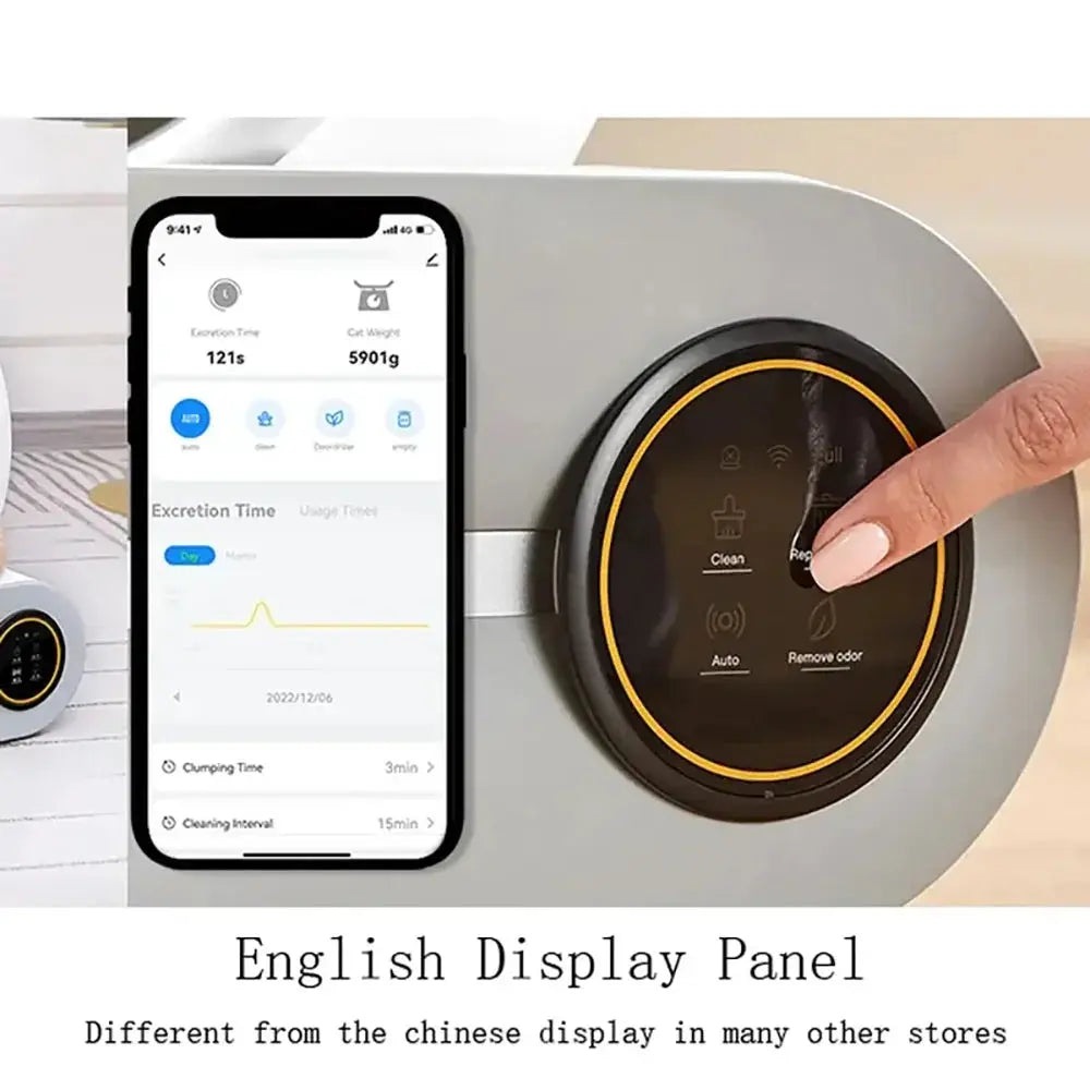 Tonepie 65L Automatic Smart Cat Litter Box Self Cleaning Fully Enclosed Cat Litter Box Pet Toilet Litter Tray English versions ShopTrend MF